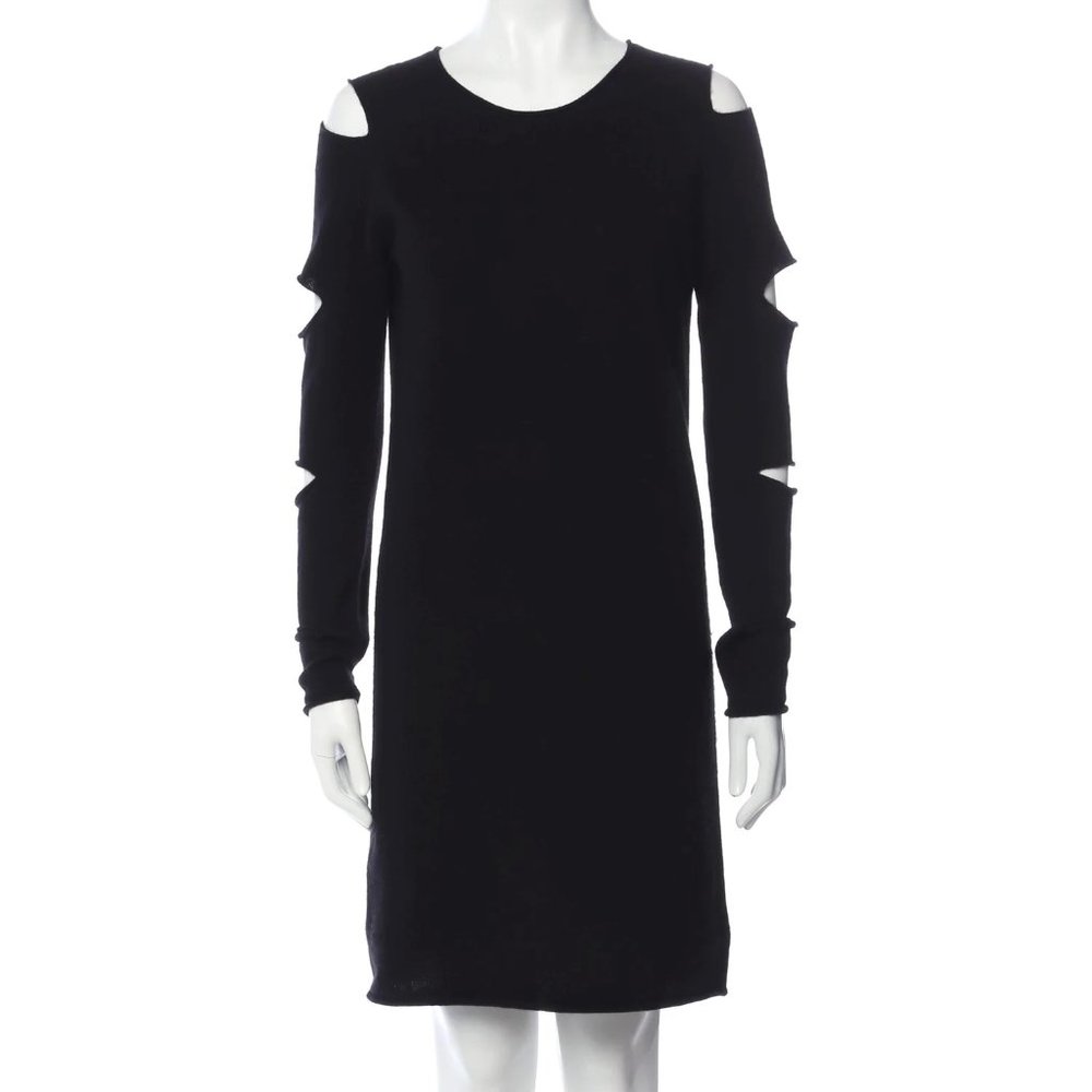 Skull Cashmere 100% Cashmere Cold-Shoulder Cut-out Tunic Sweater/Sweaterdress M